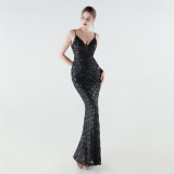 Women Sequined Mermaid Evening Dress
