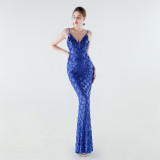 Women Sequined Mermaid Evening Dress
