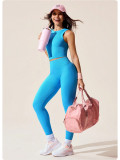 Women's Fitness Vest and High-Waist Yoga Pants Sport Set