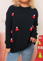 Women Christmas Knitting Round Neck Casual Sweater