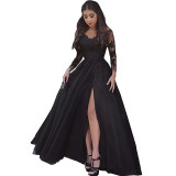 Women's Sexy Solid Color Lace Evening Gown（Processing time need 3-6 days）