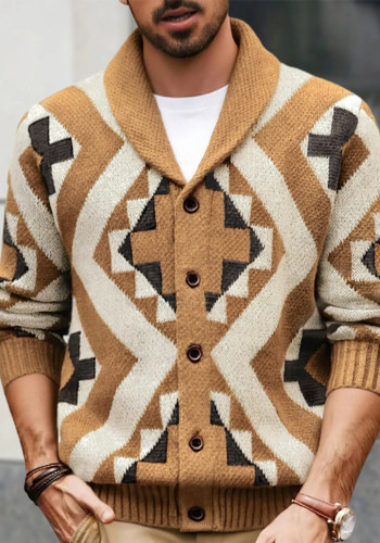 Men's Autumn/Winter Jacquard Knitting Sweater