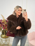 Women Autumn/Winter Furry Long-Sleeve Jacket