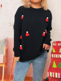 Women Christmas Knitting Round Neck Casual Sweater