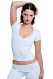 Women Solid Sexy Short-Sleeve Top and Pants Yoga Two-Piece Set