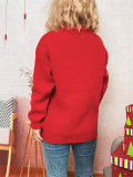 Women Autumn/Winter Christmas Patchwork Round Neck Sweater