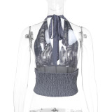 Women Spring Sexy Halter Neck Top