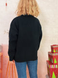 Women Autumn/Winter Christmas Patchwork Santa Claus Casual Knitting Sweater