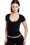 Women Solid Sexy Short-Sleeve Top and Pants Yoga Two-Piece Set