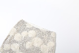 Women's Autumn & Winter Fashion Floral Sequin Crop Top & Bodycon Mini Skirt Two-Piece Set