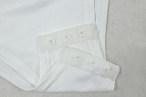 Women's Trendy Sexy V-Neck Long-Sleeve Lace-Up Bodysuit Ruched Asymmetric Two-Piece Set