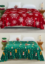 Winter Christmas Adventure Plush Flannel Thick Sofa Throw Blanket