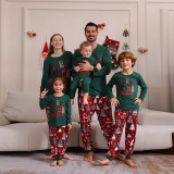 Family Christmas Homewear Reindeer Print Long Sleeve Pajamas Set