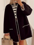Plus Size Women Long-Sleeve Coat