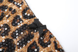 Women's Autumn Chic Leopard Print Tight Fitting Slim Fit Strapless Dress