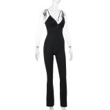 Women Lace-Up Sexy Jumpsuit