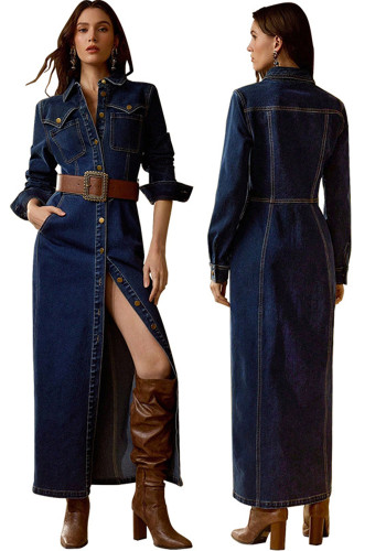 Women Long-Sleeved Maxi Dress