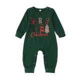 Family Christmas Homewear Reindeer Print Long Sleeve Pajamas Set