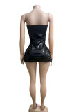 Women Sexy Double-Side Tie-Waist Bustier Dress