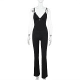 Women Lace-Up Sexy Jumpsuit