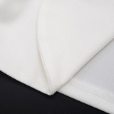 Women Autumn/Winter V-Neck Button-Up Solid Blazer Cropped Pants Two-Piece Set