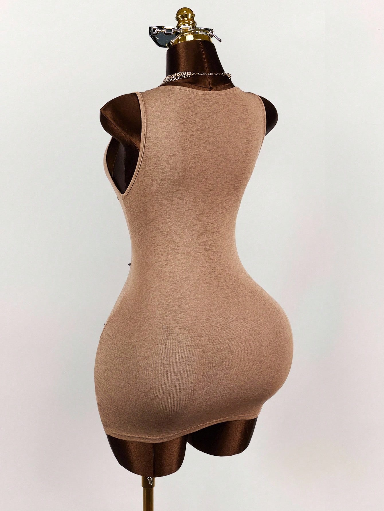 Printed Stretchy Sleeveless Bodycon Dress for Evening Parties