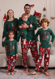 Family Christmas Homewear Reindeer Print Long Sleeve Pajamas Set