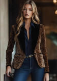 Women Leopard Print Blazer