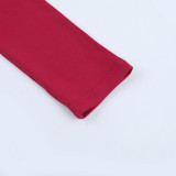 Women Autumn/Winter Long-Sleeved Strapless Off-Shoulder Dress