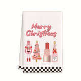 Christmas Print Dish Cloth Holiday Towel