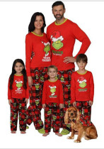 Family Autumn Winter Homewear Christmas Monster Print Pajamas Set