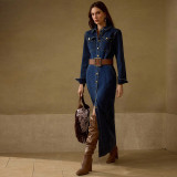 Women Long-Sleeved Maxi Dress