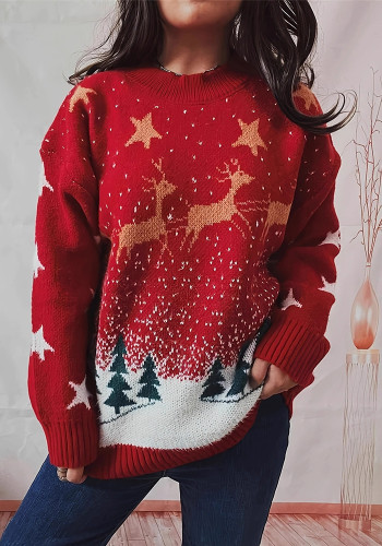 Plus Size Women Knitting Christmas Sweater