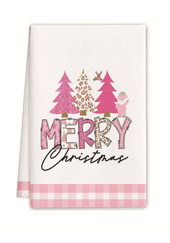 Christmas Print Dish Cloth Holiday Towel