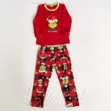Family Autumn Winter Homewear Christmas Monster Print Pajamas Set