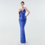Women's Plus Size Luxury Sequin Slim Fit Mermaid Evening Gown
