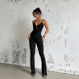 Women Lace-Up Sexy Jumpsuit