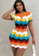Women's Autumn Dress Color Block Turndown Collar Knitting Bodycon Sweater Slim