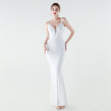 Women's Plus Size Luxury Sequin Slim Fit Mermaid Evening Gown