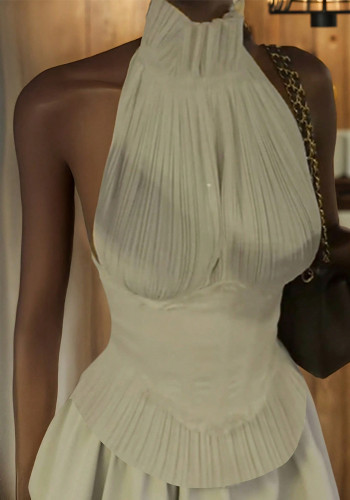 Women Summer French Cascading Ruffles Dress