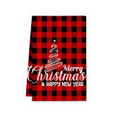 Christmas Print Dish Cloth Holiday Towel