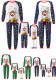Family Autumn Winter Christmas Homewear Happy Deer Print Matching Pajamas Set