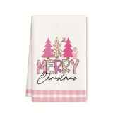 Christmas Print Dish Cloth Holiday Towel