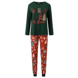 Family Christmas Homewear Reindeer Print Long Sleeve Pajamas Set