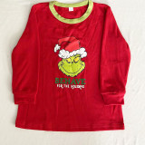 Family Autumn Winter Homewear Christmas Monster Print Pajamas Set