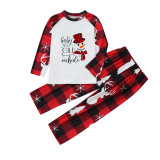 Family Christmas Homewear Letter Print Matching Pajamas