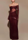 Women See-Through Sexy Long Off-Shoulder Dress