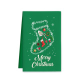 Christmas Print Dish Cloth Holiday Towel