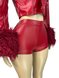 Women's Fashion Sexy Stretch Leather Shorts