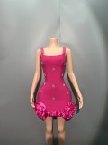 Women Halter Rhinestone Sexy Bandage Bodycon Dress